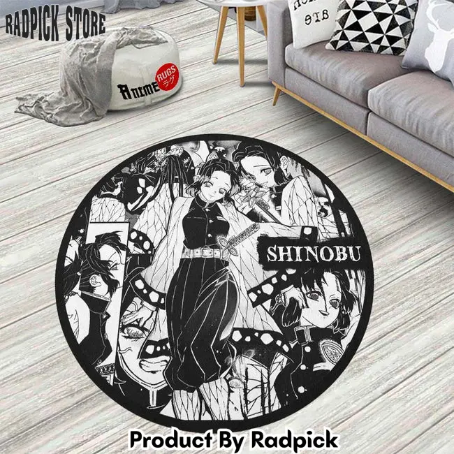 Shinobu kochou manga round rug custom demon slayer anime circle carpet  rp0000354